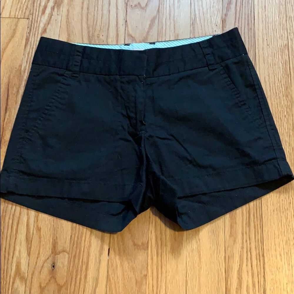 J.Crew black chino shorts, size 00